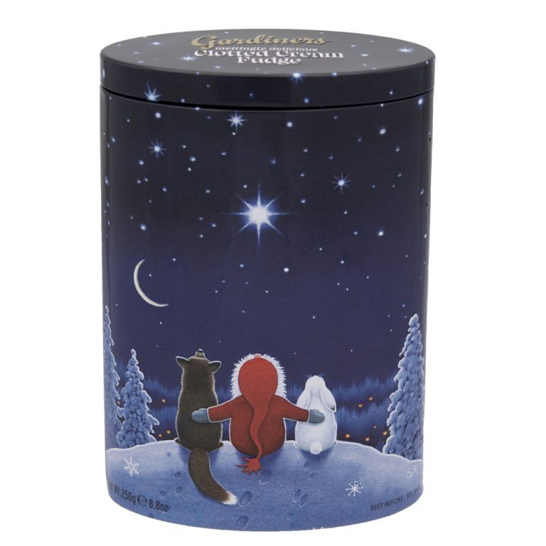 Christmas fudge tin