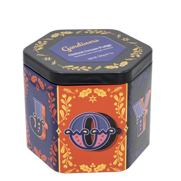 JOY Clotted Cream Fudge Hexagonal Tin 200g