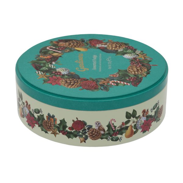 Vintage Wreath Assorted Fudge Tin 200g
